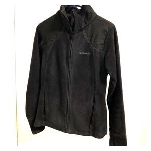 Columbia Black Fleece Zip Up Jacket Size M